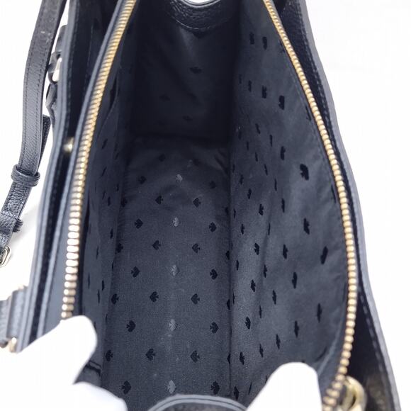 Kate Spade New York Mulberry Street Black Pebbled Leather Top Handle Satchel Bag - Picture 11 of 16